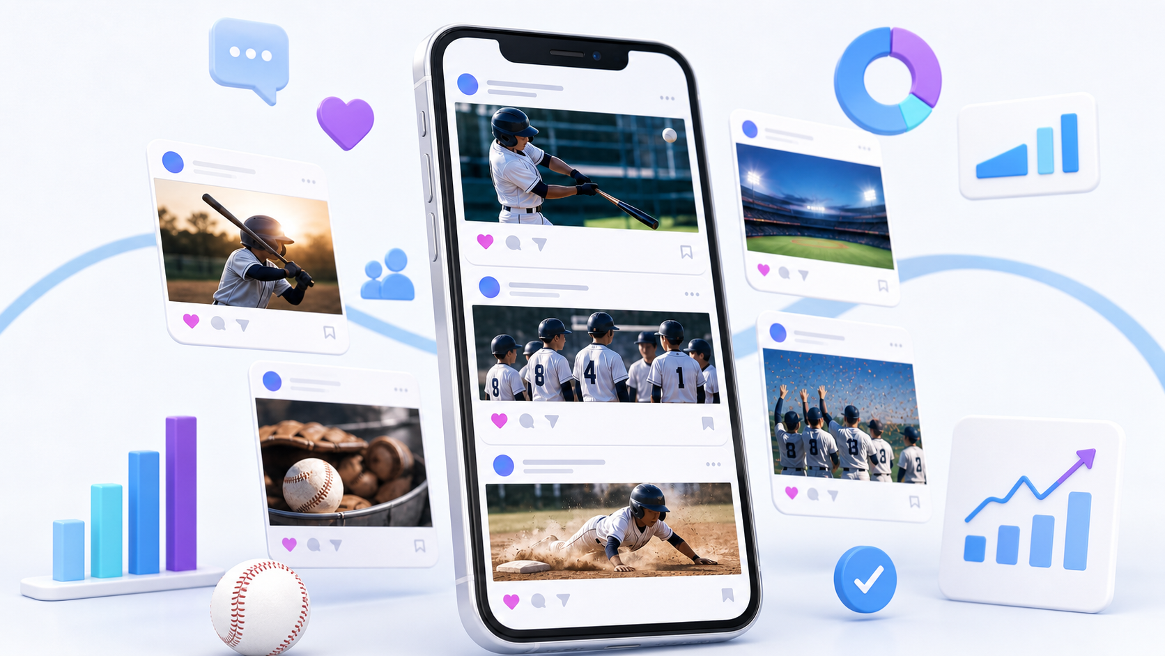 野球チームのSNS運用支援